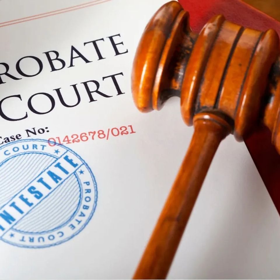 Courthouse steps representing the probate court process